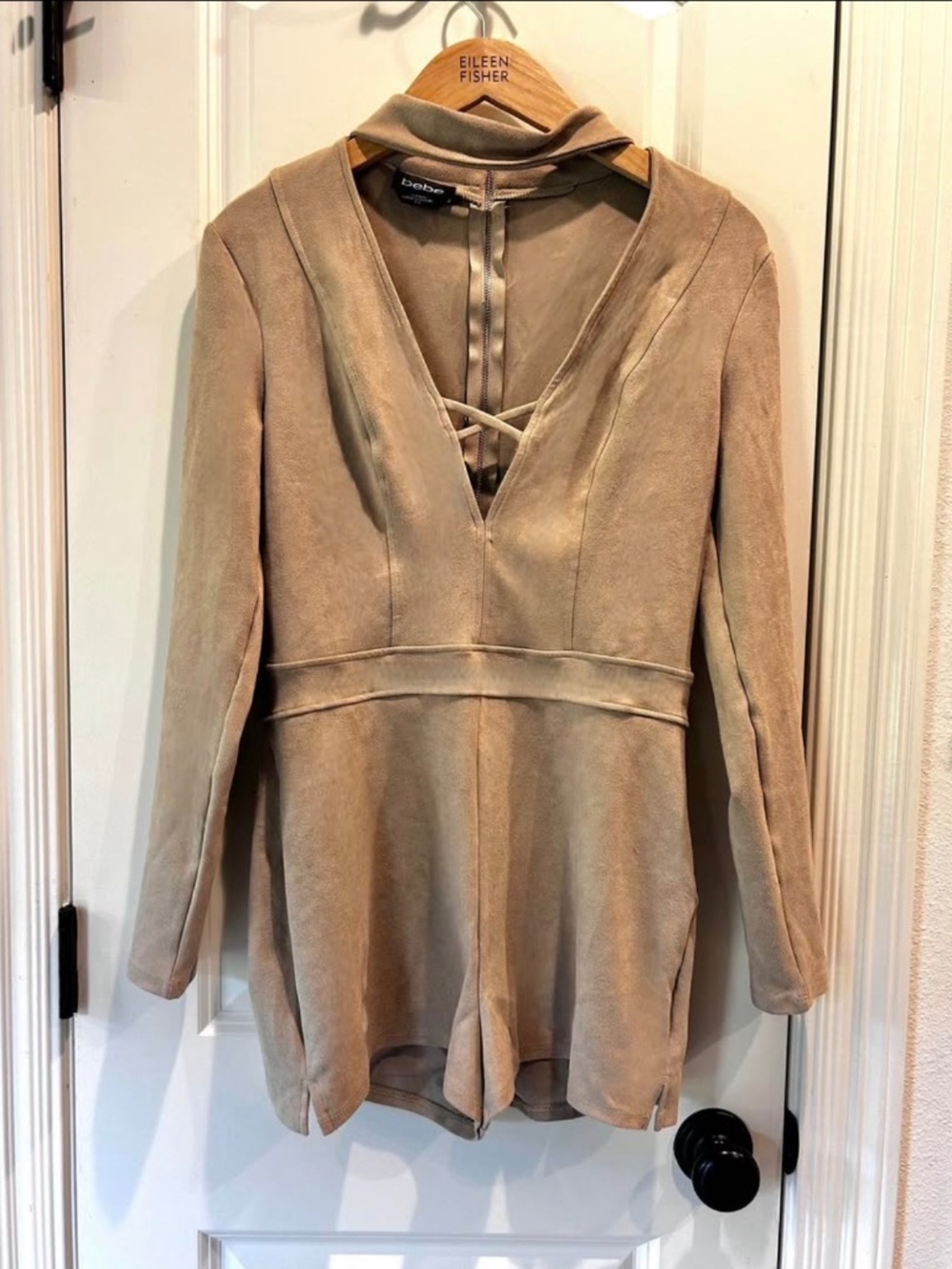 Bebe Faux Suede Romper